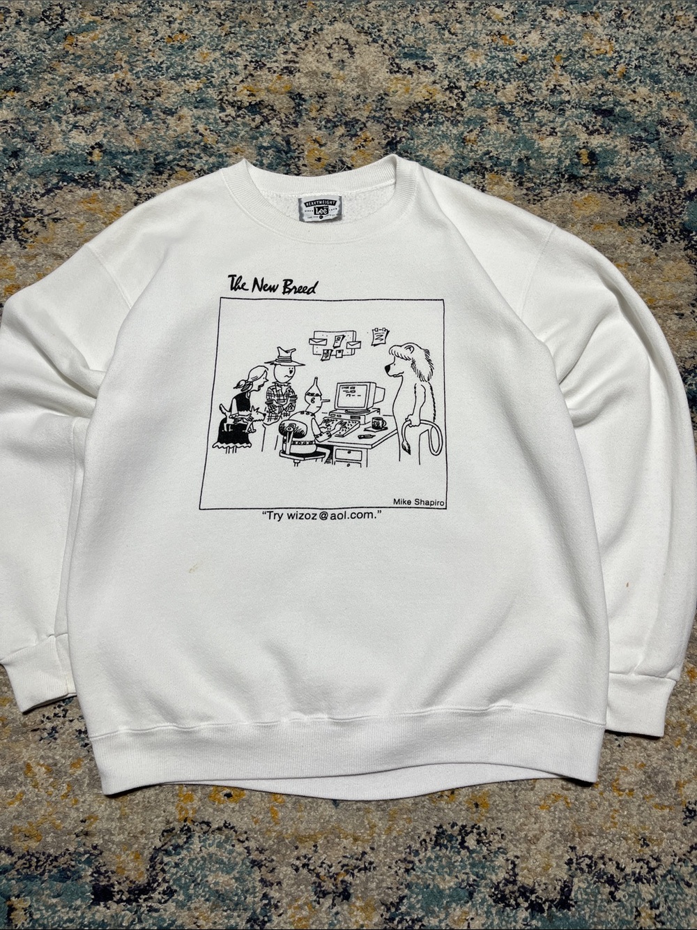 VTG Comic strip by cartoonist Mike Shapiro titled "The New Breed" Sweatshirt L